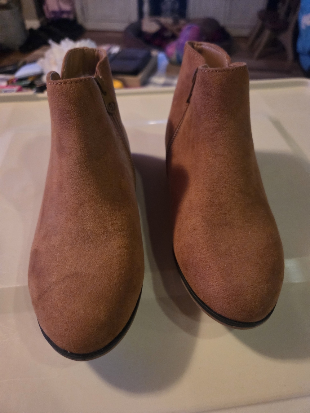 Cat & Jack Tan Suede Ankle Boots